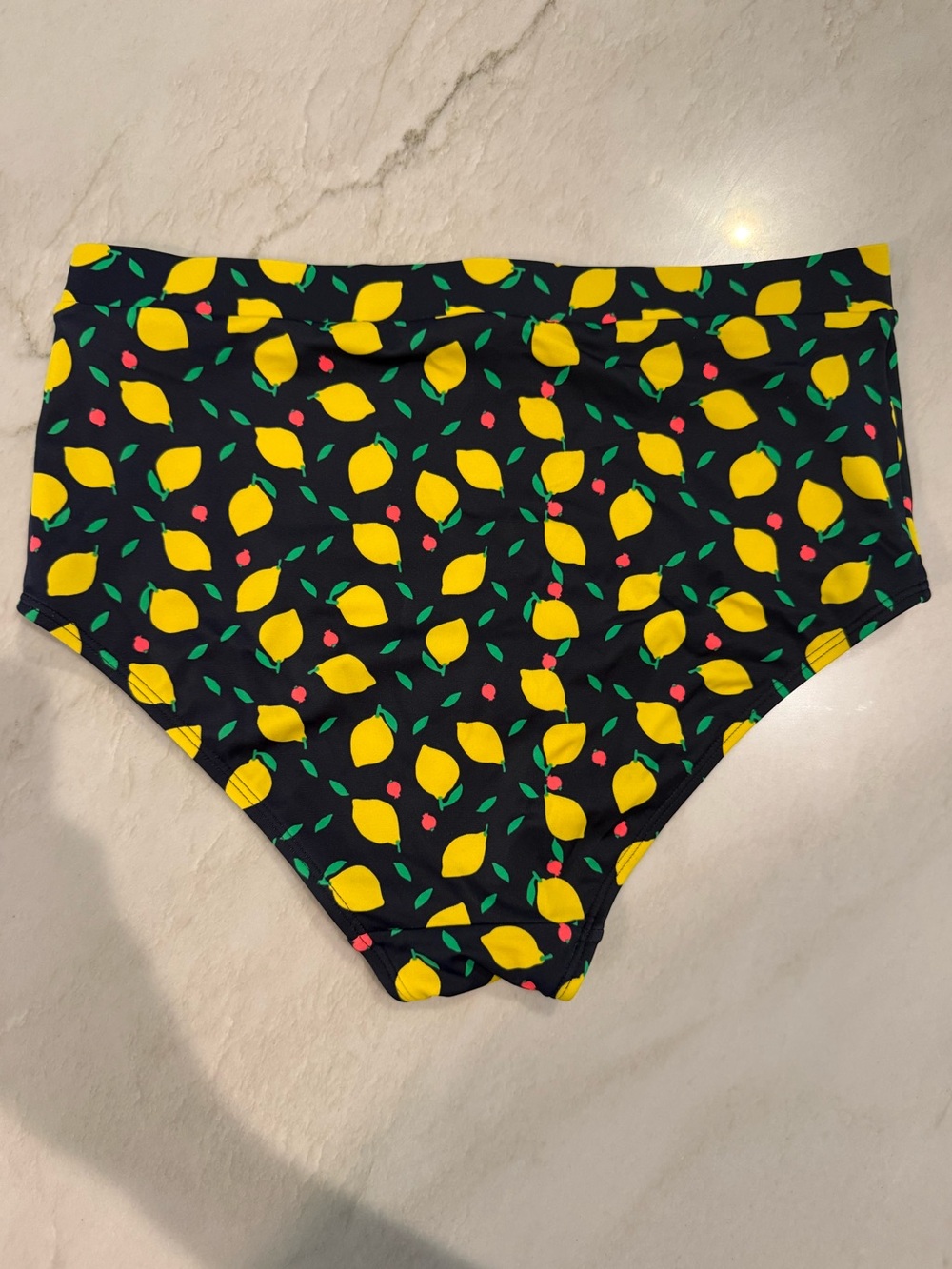 Boden High-Waist Lemon Print Bikini Bottoms - Picture 4 of 6